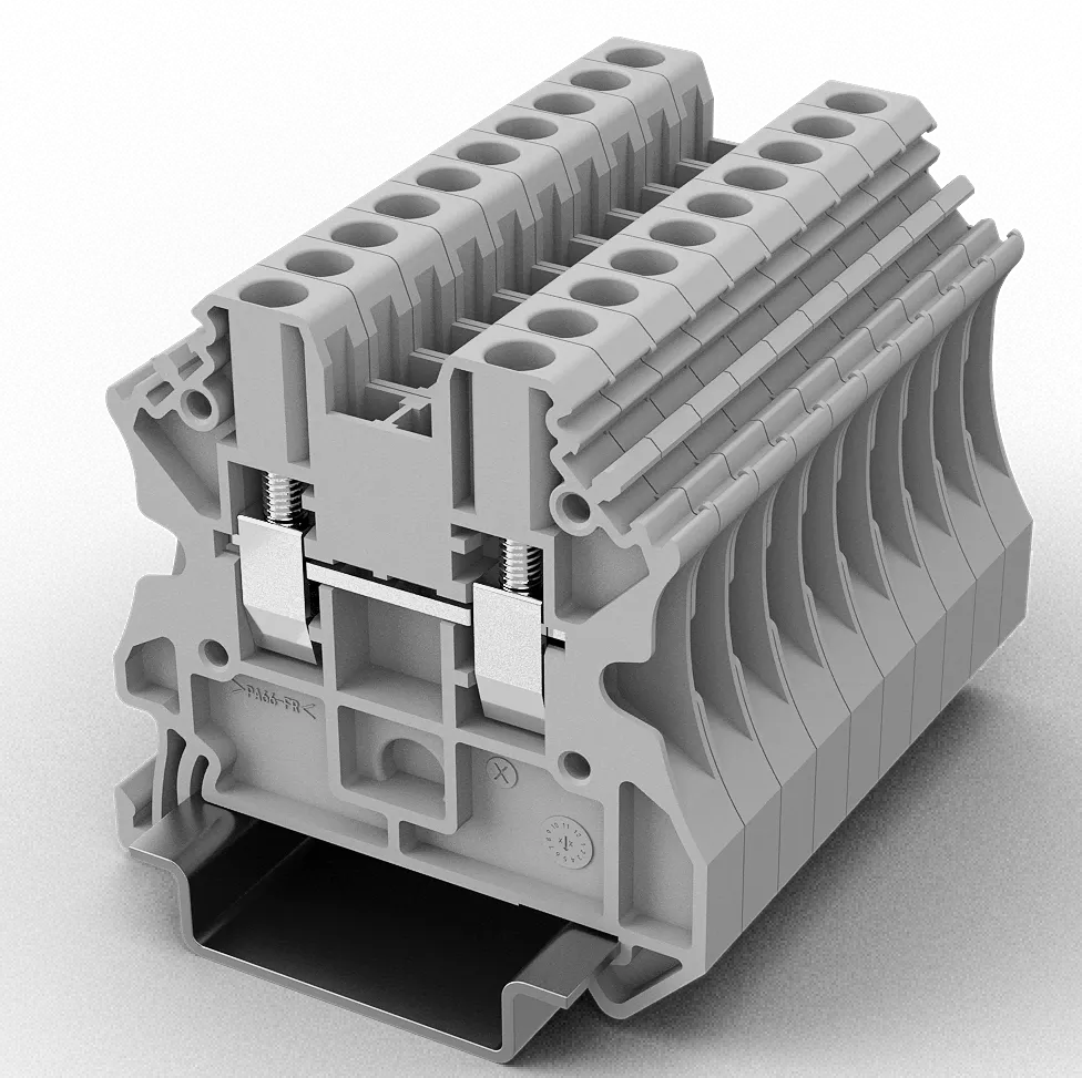  Screw type DIN rail terminal block for control cabinet